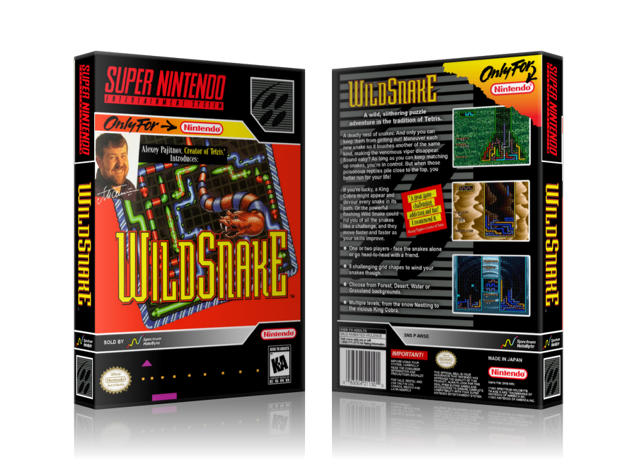 Wildsnake Replacement Nintendo SNES Game Case Or Cover – SNES Replacement Game case product image 1