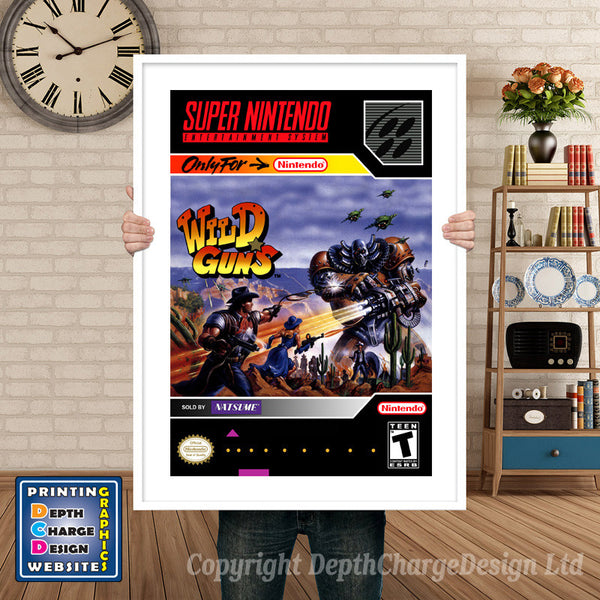 Wild Guns Super Nintendo Game Inspired Theme Retro Gaming Poster