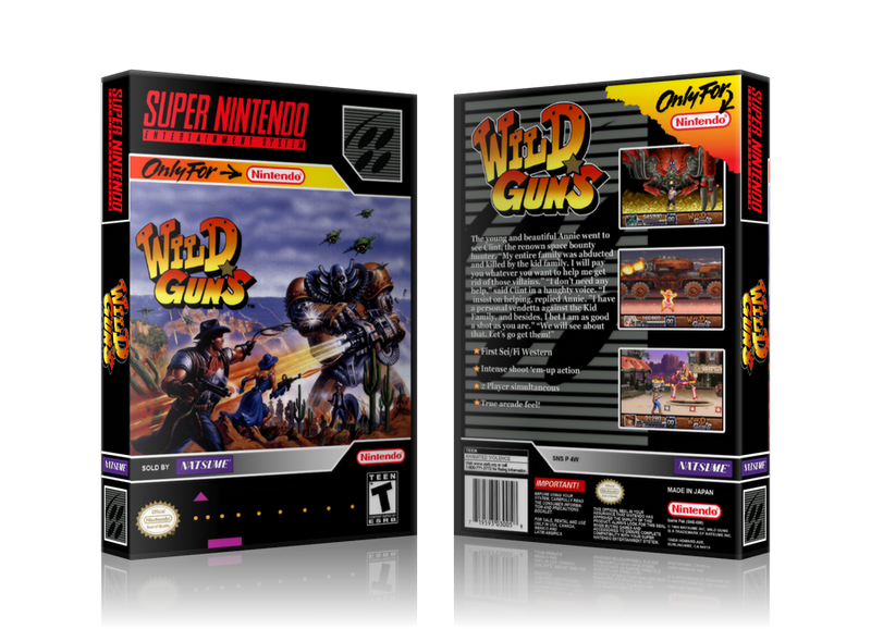 Wild Guns Replacement Nintendo SNES Game Case Or Cover