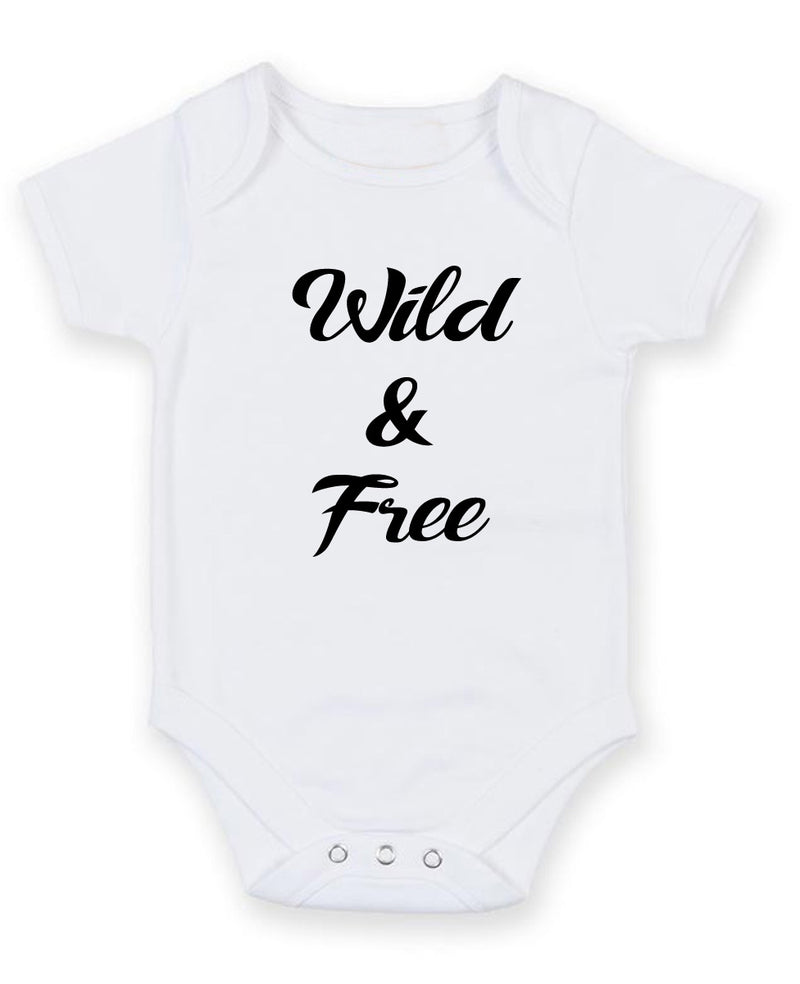 Wild And Free Personalised Baby Boy Girl Unisex Short Sleeve Bodysuit