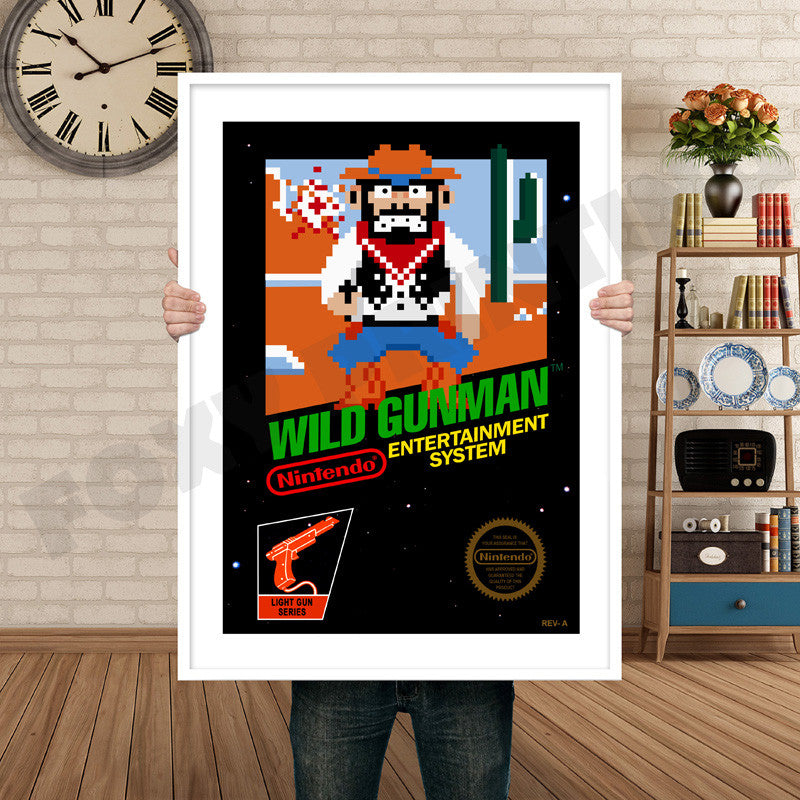 Wild Gunman Retro GAME INSPIRED THEME Nintendo NES Gaming A4 A3 A2 Or A1 Poster Art 629