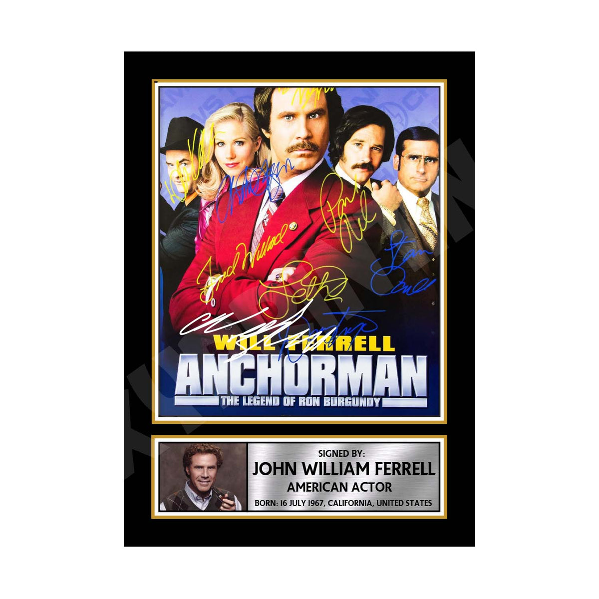 Will Ferrell 1 Movie Printed Signature Print – A1 Print Only
