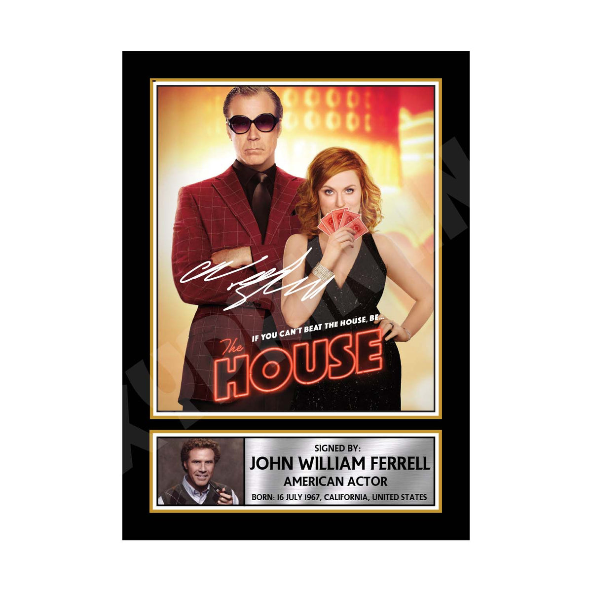 Will Ferrell 3 Movie Printed Signature Print – A1 Print Only