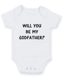 Will You Be My Godfather Personalised Baby Boy Girl Unisex Short Sleeve Bodysuit