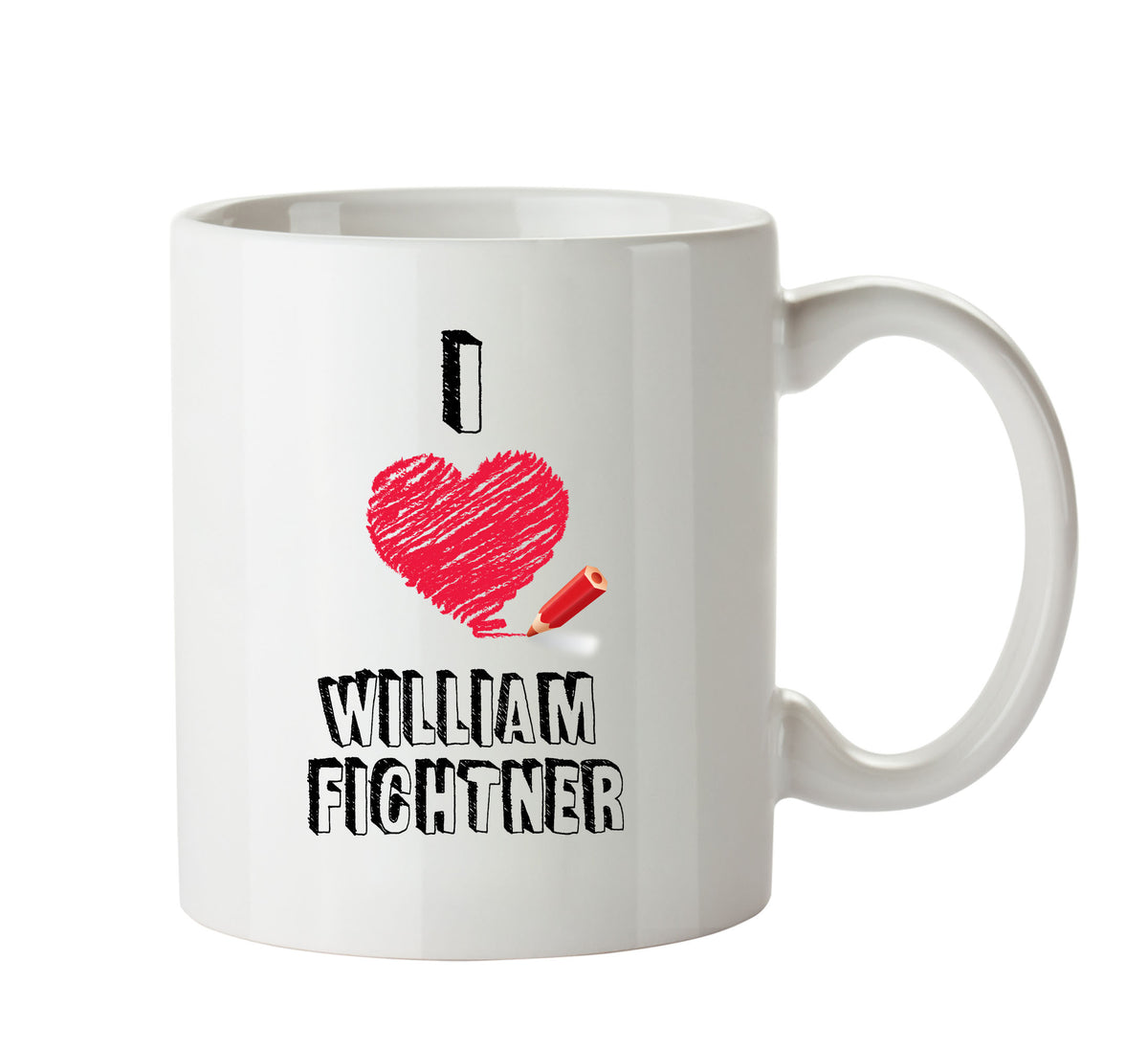 I Love William Fichtner Celebrity Mug Office Mug – printed mug product image 1