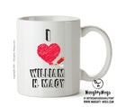 I Love William H. Macy Celebrity Mug Office Mug