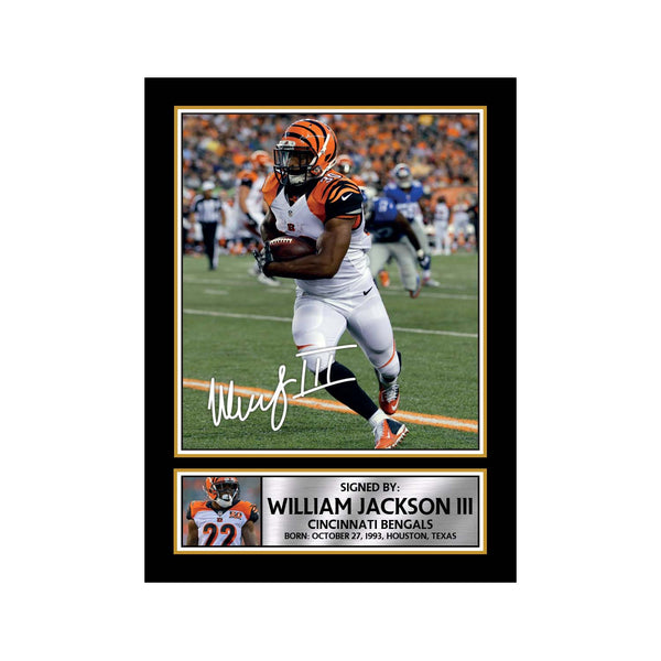 William Jackson III American Football Printed Signature Print