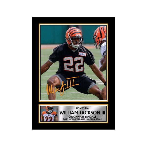 William Jackson III 2 American Football Printed Signature Print