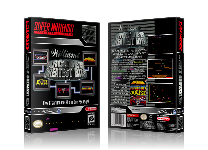 Williams Arcade's Greatest Hits Replacement Nintendo SNES Game Case Or Cover
