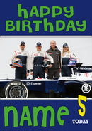 Personalised Williams F1 THEME INSPIRED PERSONALISED Kids Adult Birthday Card 6