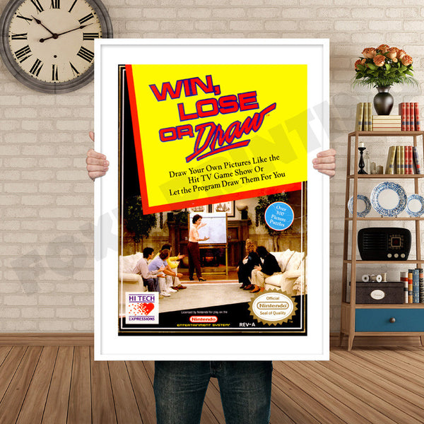 Win Lose or Draw Retro Game Inspired Theme Nintendo NES Gaming