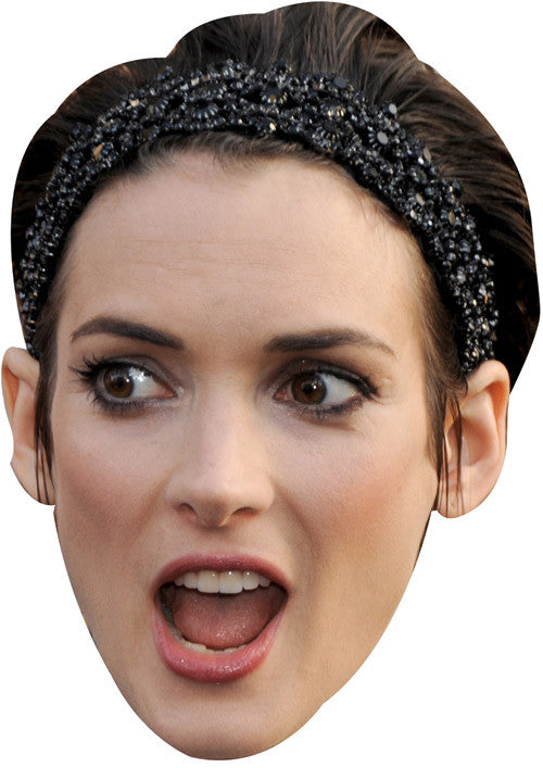 Winona Ryder Celebrity Face Mask Fancy Dress Cardboard Costume Mask