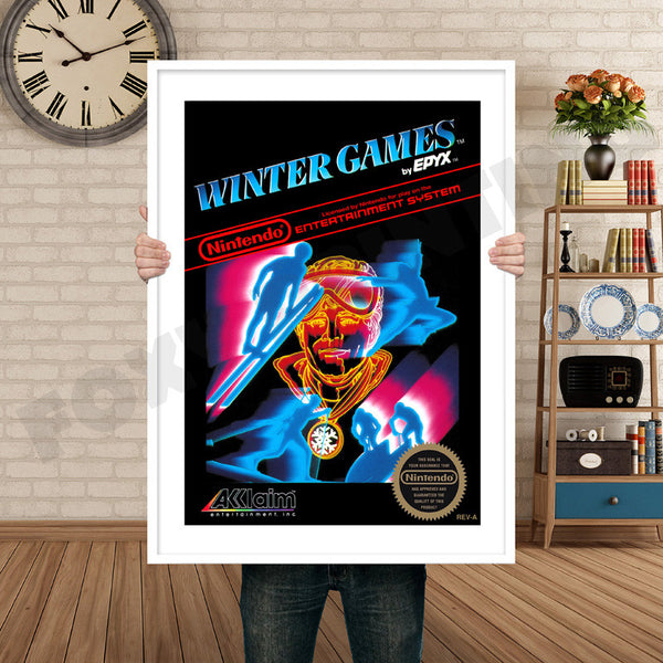 Winter Games Retro Game Inspired Theme Nintendo NES Gaming
