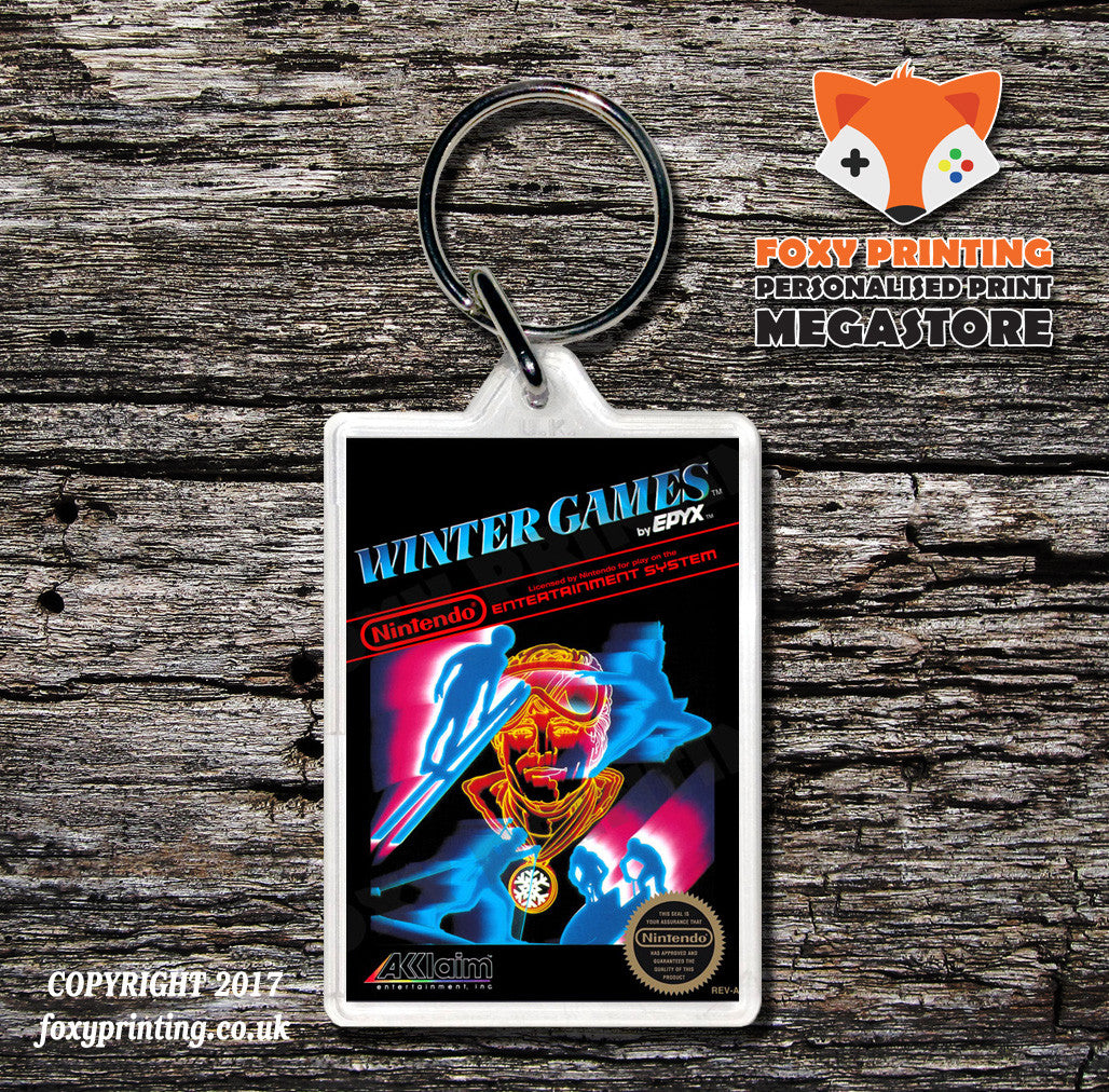 Win Lose Or Draw Retro NES Game Cover Art Gaming Keyring