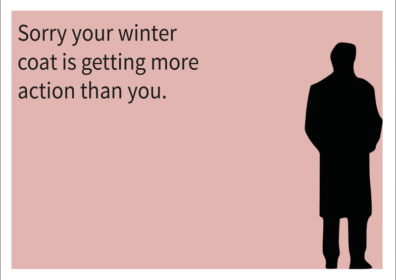 Winter Coat INSPIRED Adult Personalised Birthday Card Birthday Card