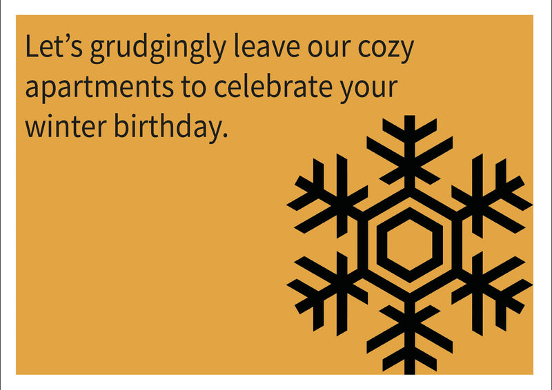 Winter Birthday INSPIRED Adult Personalised Birthday Card Birthday Card
