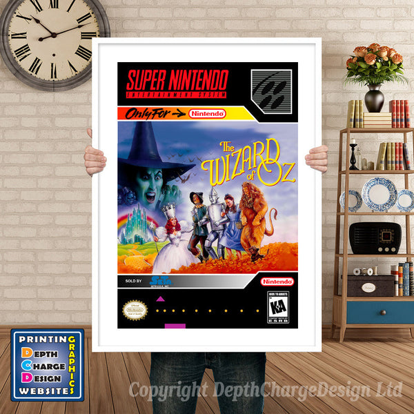 Wizard of Oz Super Nintendo Game Inspired Theme Retro Gaming Poster