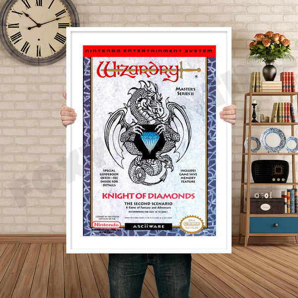Wizardry Knight of Diamonds Retro Game Inspired Theme Nintendo NES Gaming