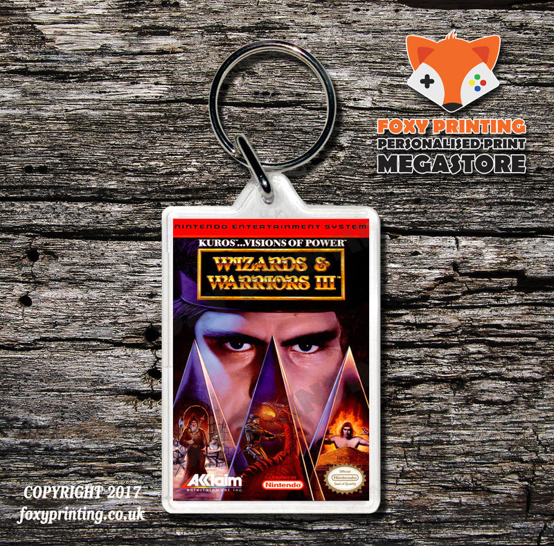 Wizardry Retro NES Game Cover Art Gaming Keyring