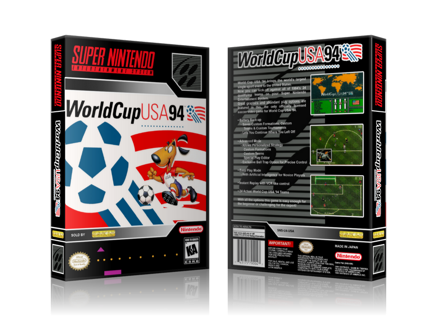 World Cup USA 94 Replacement Nintendo SNES Game Case Or Cover – printed mug product image 1