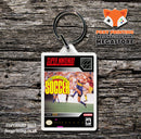 World League Soccer Game Inspired Retro Gaming Keyring