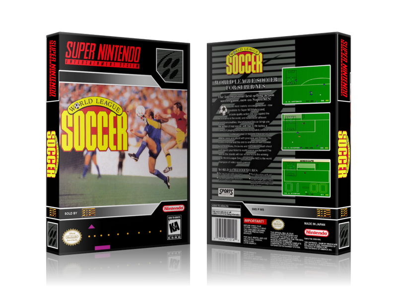 World League Soccer Replacement Nintendo SNES Game Case Or Cover