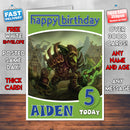 Personalised World Of Warcraft Cataclysm Inspired Style Game Kids Inspired Birthday Card (SA)