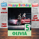 Personalised World Of Speed Game Inspired Style Game Kids Inspired Birthday Card (SA)