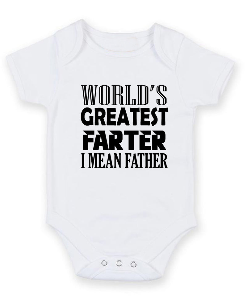World's Greatest Farter Personalised Baby Boy Girl Unisex Short Sleeve Bodysuit