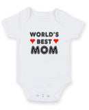 Worlds Best Mom Personalised Baby Boy Girl Unisex Short Sleeve Bodysuit