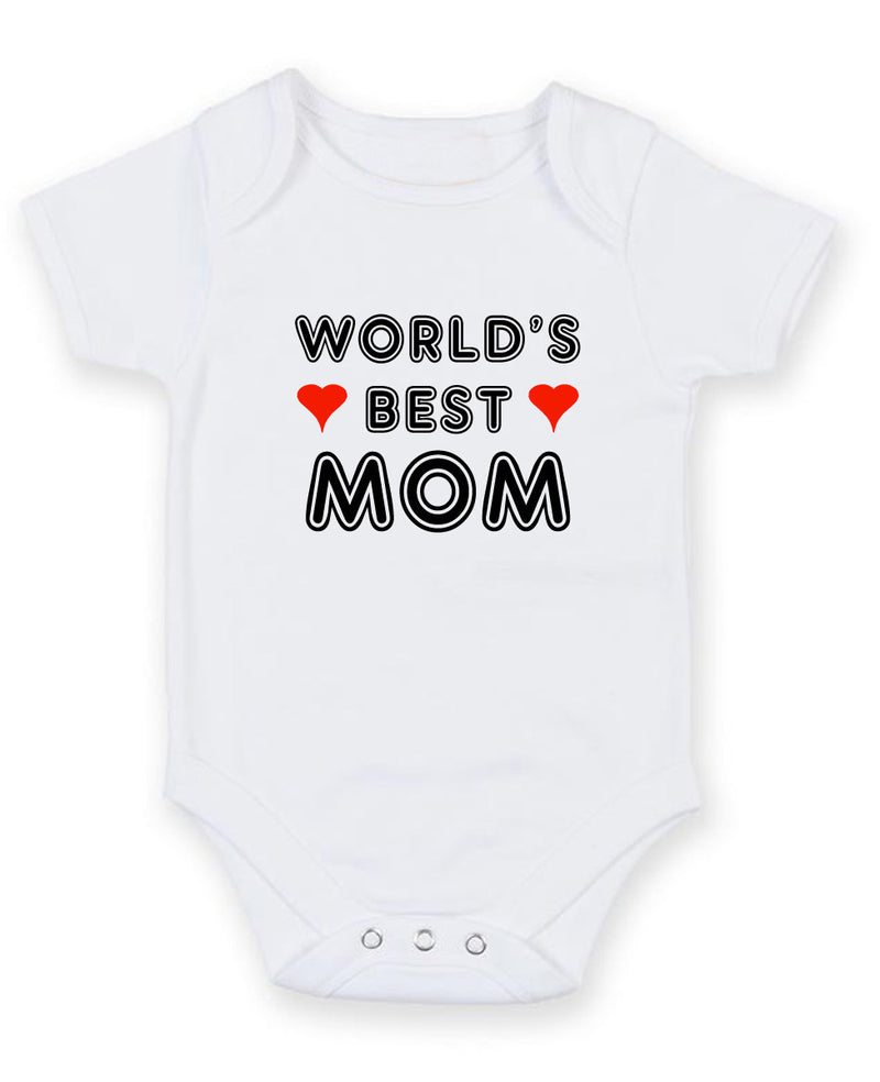 Worlds Best Mom Personalised Baby Boy Girl Unisex Short Sleeve Bodysuit