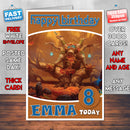 Personalised Wow Druid Inspired Style Game Kids Inspired Birthday Card (SA)