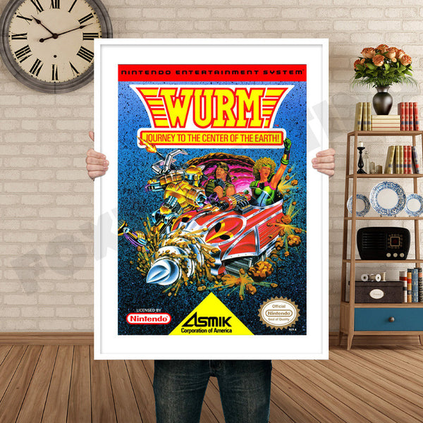 Wurm Retro Game Inspired Theme Nintendo NES Gaming