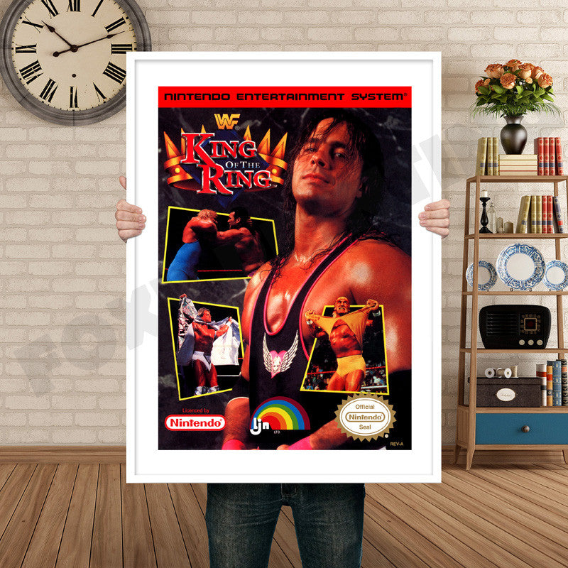 Wwf King Of The Ring Retro GAME INSPIRED THEME Nintendo NES Gaming A4 A3 A2 Or A1 Poster Art 646