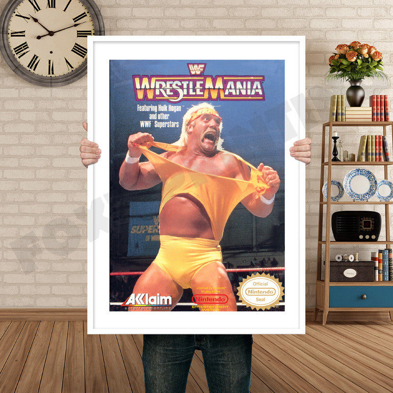 Wwf Wrestle Mania Retro GAME INSPIRED THEME Nintendo NES Gaming A4 A3 A2 Or A1 Poster Art 647