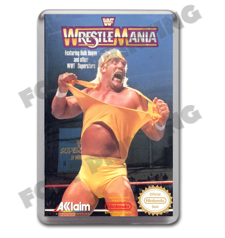 Wwf Wrestle Mania Retro Nintendo NES Game Inspired Fridge Magnet 647