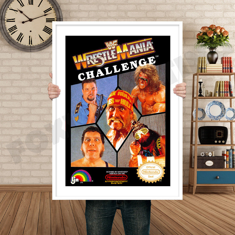 Wwf Wrestle Mania Challenge Retro GAME INSPIRED THEME Nintendo NES Gaming A4 A3 A2 Or A1 Poster Art 648