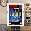 Xkaliber 2097 Super Nintendo GAME INSPIRED THEME Retro Gaming Poster A4 A3 A2 Or A1
