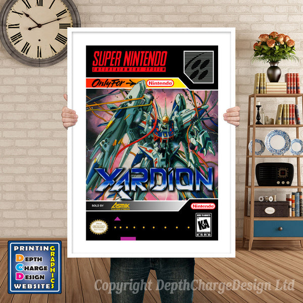 Xardion Super Nintendo Game Inspired Theme Retro Gaming Poster