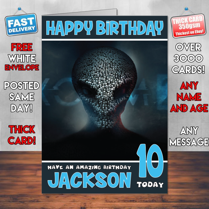 Personalised Xcom 2 Inspired Style Game Kids Inspired Birthday Card (SA)