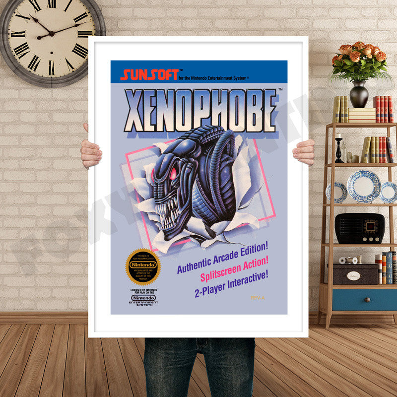 Xenophobe Retro GAME INSPIRED THEME Nintendo NES Gaming A4 A3 A2 Or A1 Poster Art 650