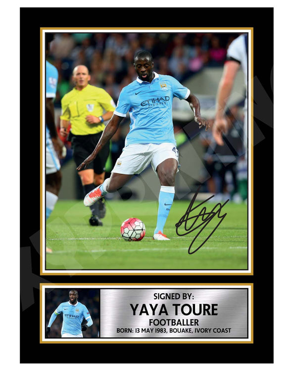 YAYA TOURE (1) Football Player Printed Signature Print