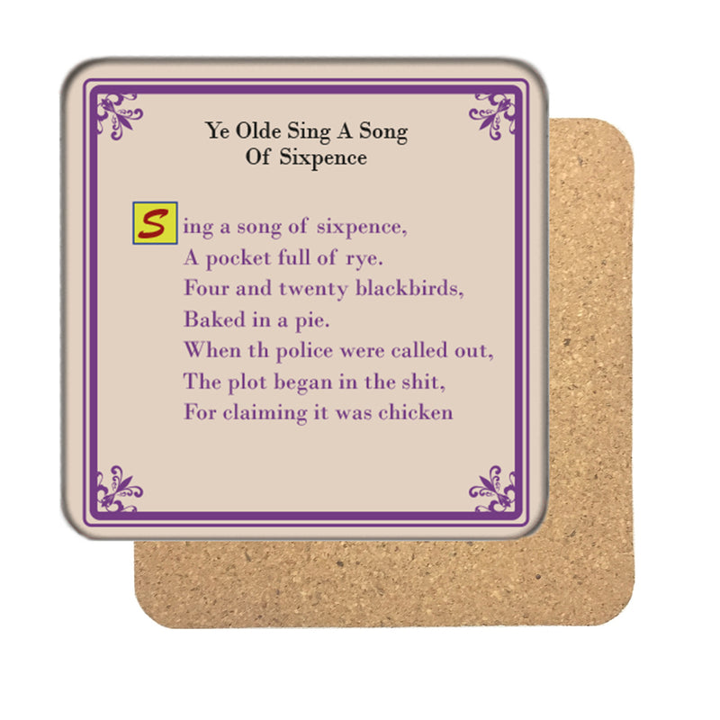 Ye Olde Sing a Song of Experience Drinks Coaster