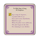 Ye Olde Sing a Song of Experience Drinks Coaster
