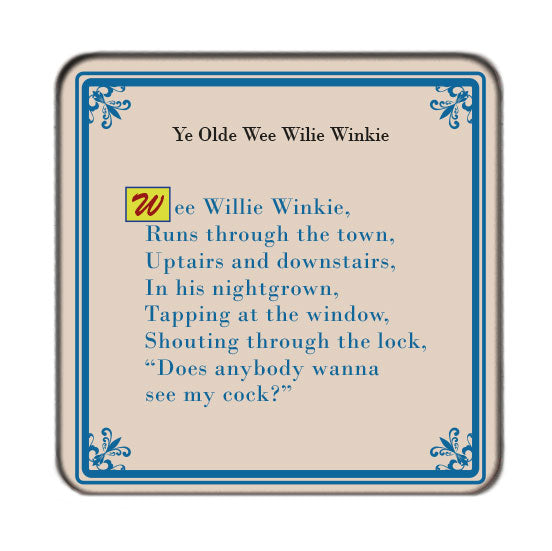 Ye Olde Wee Willie Winkie Drinks Coaster