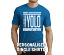 YOLO White Custom Stag T-Shirt - Any Name - Party Tee