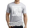 YOLO White Custom Stag T-Shirt - Any Name - Party Tee