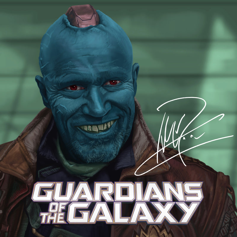 Yondu - Guardians of the Galaxy Signed Lego Display Case - Minifigure Display Background and Frames