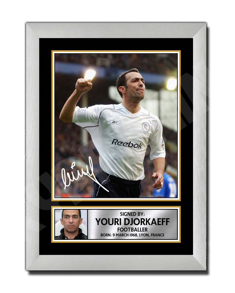 YOURI DJORKAEFF Limited Edition Football Player Signed Print - Football