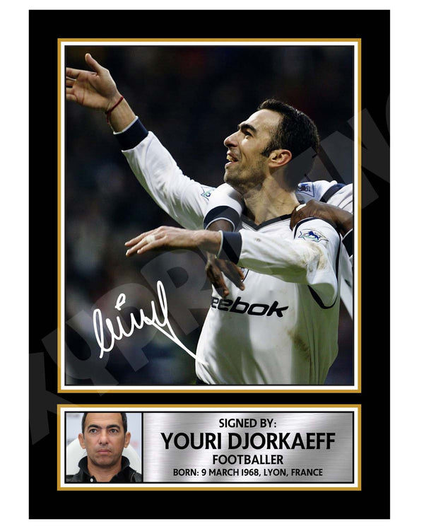 YOURI DJORKAEFF 2 Football Player Printed Signature Print
